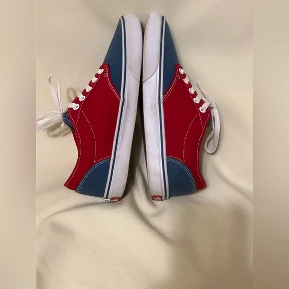 Vans Men's Atwood 2 Tone Red/Blue Low Top Skateboard Shoes Sneakers Size 8.5 - Picture 7 of 13